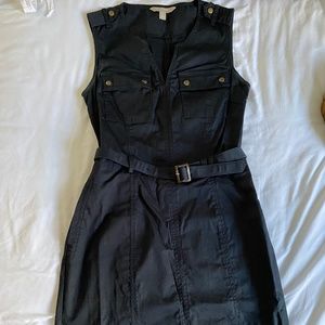 Banana Republic Stretchy black dress with belt